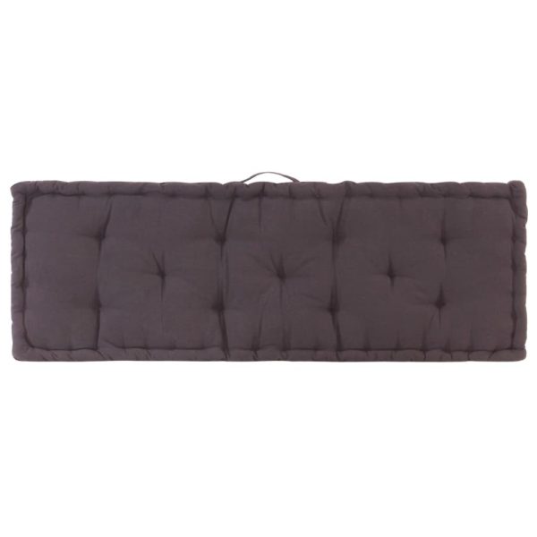 Pallet Floor Cushion Cotton 120x40x7 cm Anthracite