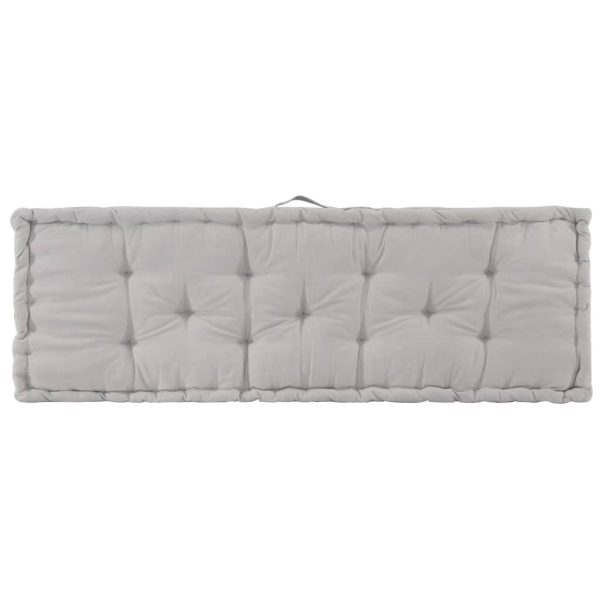 Pallet Floor Cushion Cotton 120x40x7 cm Grey