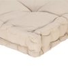 Pallet Floor Cushion Cotton 120x40x7 cm Beige