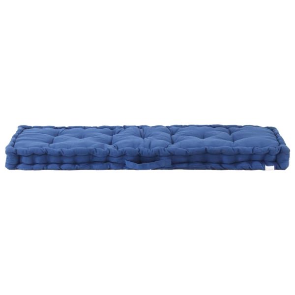 Pallet Floor Cushion Cotton 120x40x7 cm Light Blue