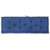 Pallet Floor Cushion Cotton 120x40x7 cm Light Blue