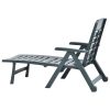 Folding Sun Lounger Plastic – Green