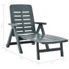 Folding Sun Lounger Plastic – Green