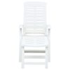 Folding Sun Lounger Plastic – White