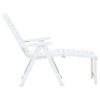 Folding Sun Lounger Plastic – White