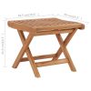 Folding Footrest 46.5x49x41.5 cm Solid Teak Wood