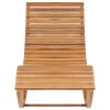 Rocking Sunlounger Solid Teak Wood