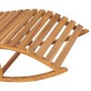 Rocking Sunlounger Solid Teak Wood