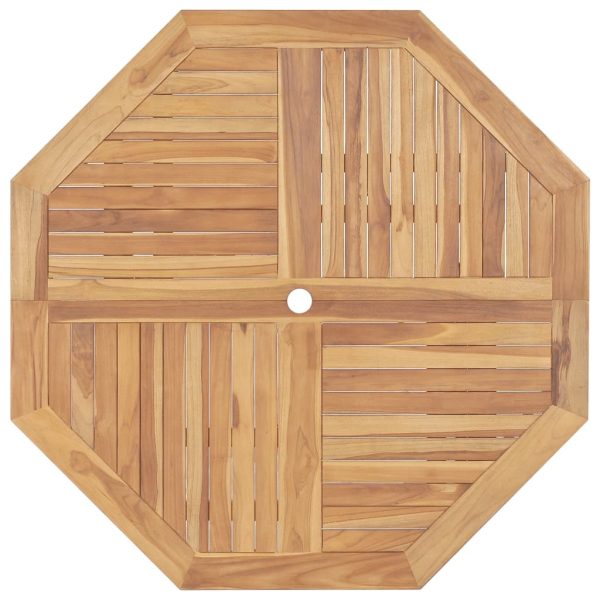 Folding Garden Table Solid Teak Wood – Octagonal, 120x120x75 cm