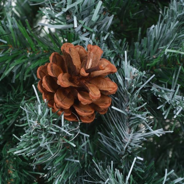 Frosted Christmas Tree with Pinecones