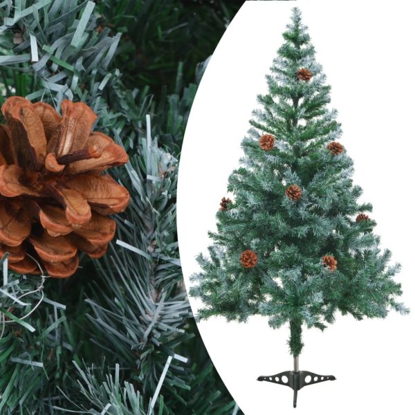 Frosted Christmas Tree with Pinecones – 150×70 cm