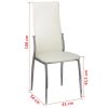 Dining Chairs Faux Leather – White, 2