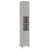 Bathroom Cabinet 30x30x183.5 cm Engineered Wood – Concrete Grey, With Handle