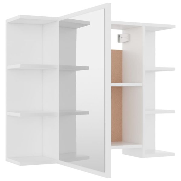 Bathroom Mirror Cabinet 80×20.5×64 cm Engineered Wood – White