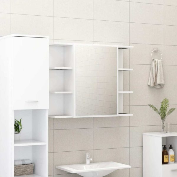 Bathroom Mirror Cabinet 80×20.5×64 cm Engineered Wood