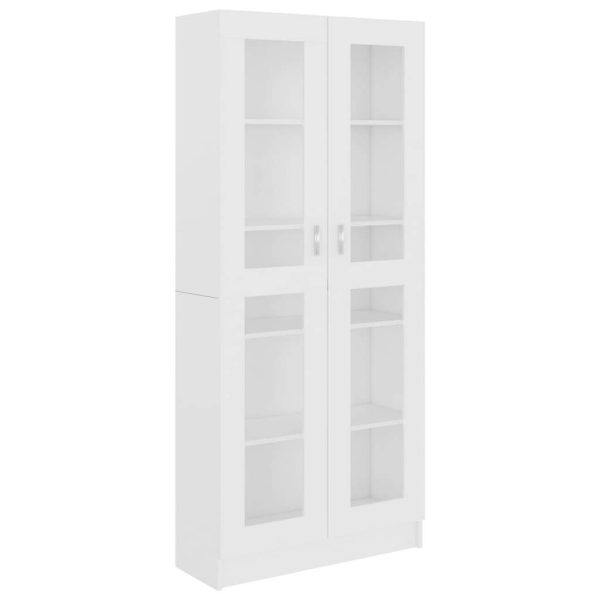 Vitrine Cabinet Engineered Wood – 82.5×30.5×185.5 cm, White