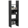 Book Cabinet 60x35x180 cm Engineered Wood – Grey