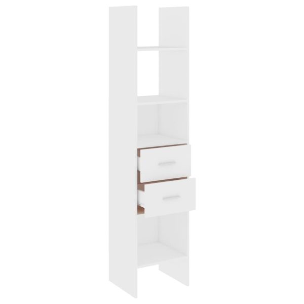 Book Cabinet 40x35x180 cm Engineered Wood – White