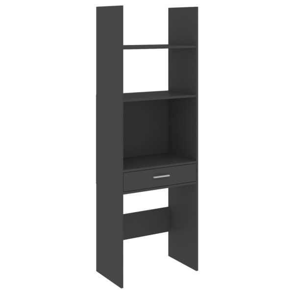 Book Cabinet 60x35x180 cm Engineered Wood – Grey