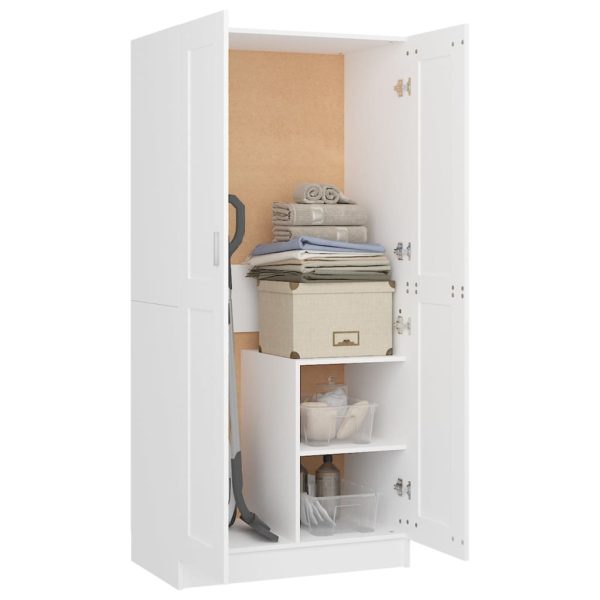 Wardrobe 82.5×51.5×180 cm Engineered Wood – White