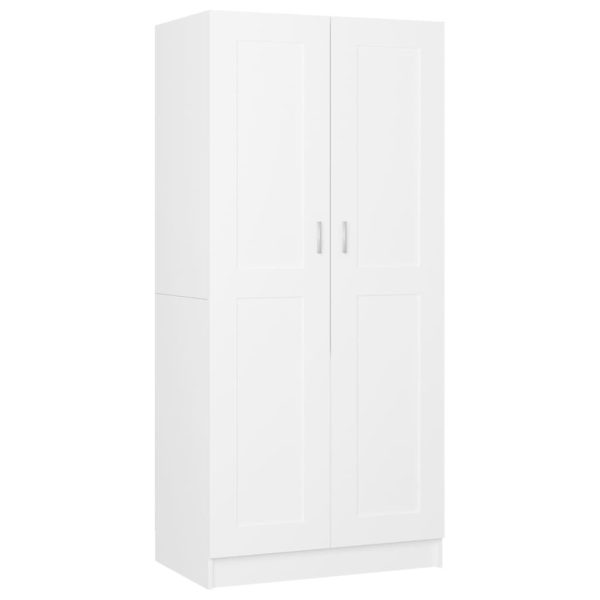 Wardrobe 82.5×51.5×180 cm Engineered Wood – White