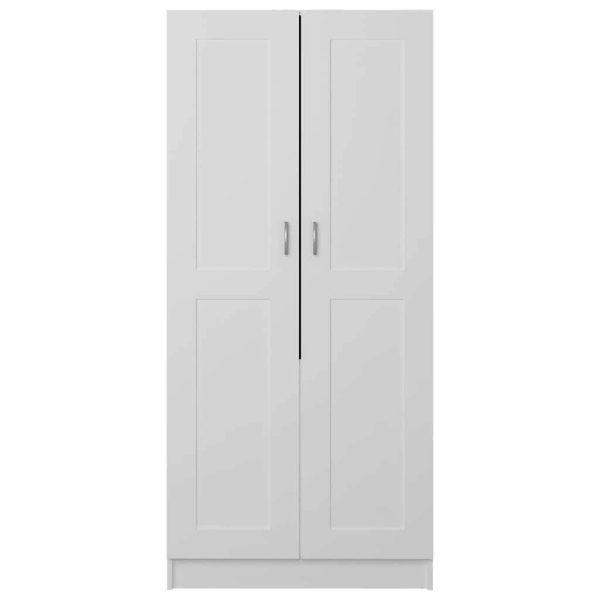 Wardrobe 82.5×51.5×180 cm Engineered Wood – White