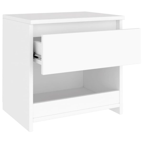 Brixton Bedside Cabinet 40x30x39 cm Engineered Wood – White, 1