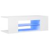 Catonsville TV Cabinet with LED Lights 90x39x30 cm – White