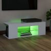 Catonsville TV Cabinet with LED Lights 90x39x30 cm – White