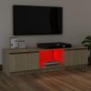 Blackfoot TV Cabinet with LED Lights – 120x30x35.5 cm, Sonoma oak