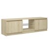 Blackfoot TV Cabinet with LED Lights – 120x30x35.5 cm, Sonoma oak