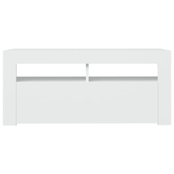 Ellon TV Cabinet with LED Lights 90x35x40 cm – White