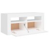 Ellon TV Cabinet with LED Lights 90x35x40 cm – White