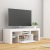 Crigglestone TV Cabinet with LED Lights 120x35x40 cm – White