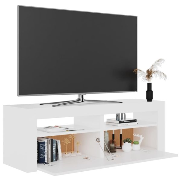 Closter TV Cabinet with LED Lights 120x35x40 cm – White