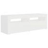 Closter TV Cabinet with LED Lights 120x35x40 cm – White