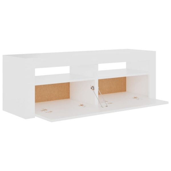 Closter TV Cabinet with LED Lights 120x35x40 cm – White