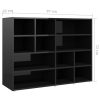 Side Cabinet 97x32x72 cm Engineered Wood – High Gloss Black