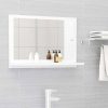 Bathroom Mirror Engineered Wood – 60 cm, White