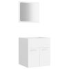 2 Piece Bathroom Furniture Set Engineered Wood – White