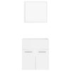 2 Piece Bathroom Furniture Set Engineered Wood – White