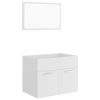 2 Piece Bathroom Furniture Set Engineered Wood – White