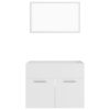 2 Piece Bathroom Furniture Set Engineered Wood – White