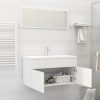 2 Piece Bathroom Furniture Set Engineered Wood – White