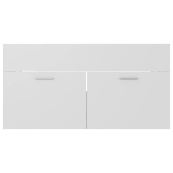 2 Piece Bathroom Furniture Set Engineered Wood – White