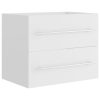 2 Piece Bathroom Furniture Set Engineered Wood – White