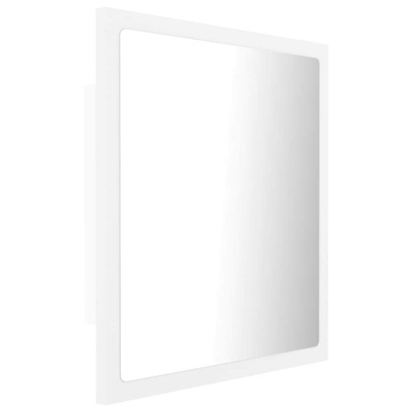 LED Bathroom Mirror 40×8.5×37 cm Acrylic – White