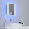 LED Bathroom Mirror Cabinet 40x12x45 cm – White