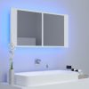 LED Bathroom Mirror Cabinet 90x12x45 cm – White