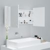 LED Bathroom Mirror Cabinet 90x12x45 cm – White